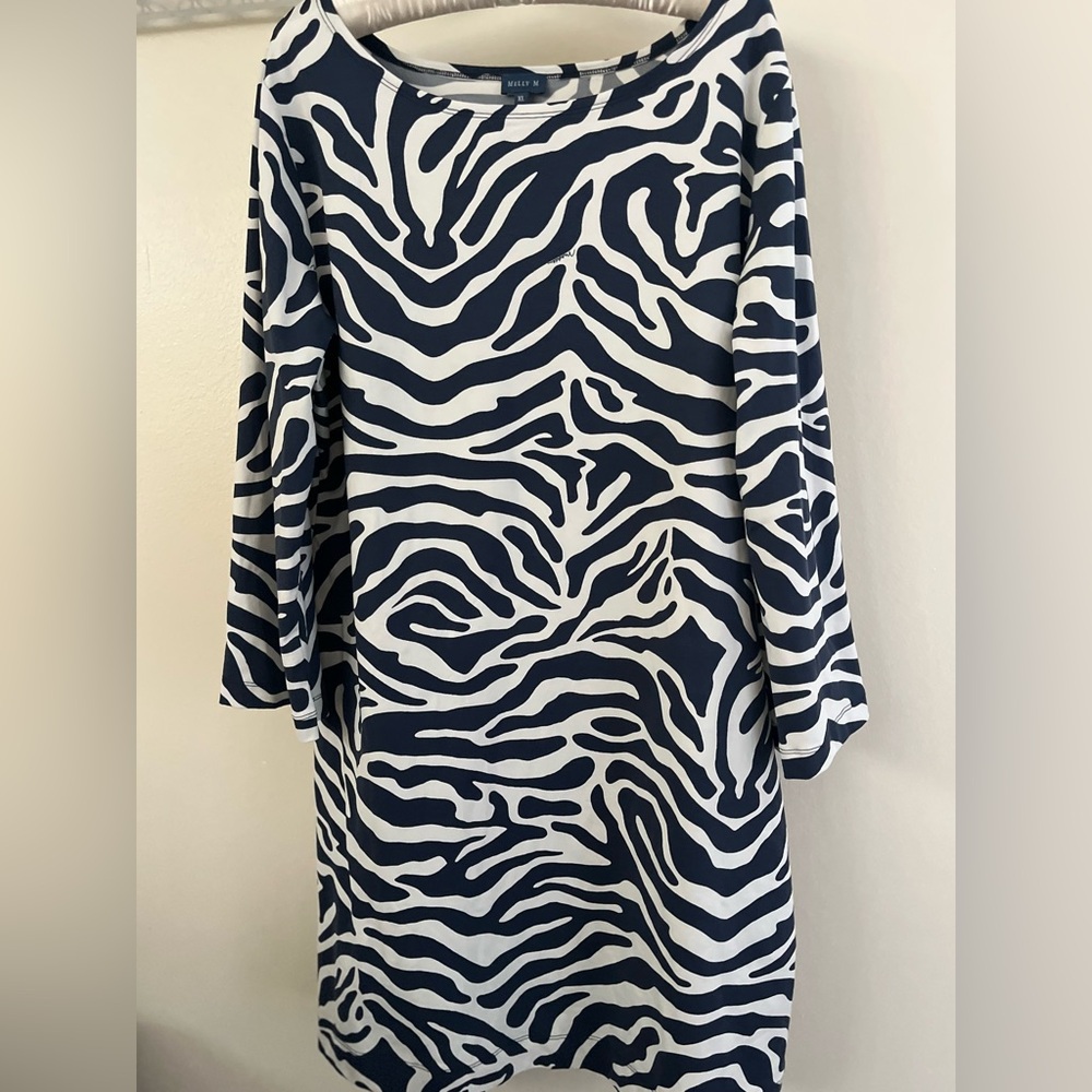 M. Melly Animal Striped Stretch Dress XL